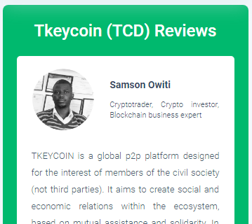 Tkeycoin review by Samson Owiti
