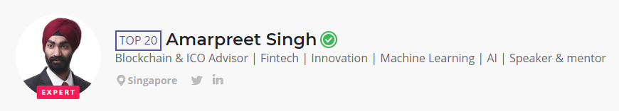 Amarpreet Singh, ICObench expert