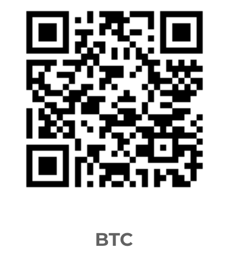 QR code to donate with BTC