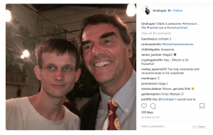 Instagram of Tim Draper and Vitalik Buterin
